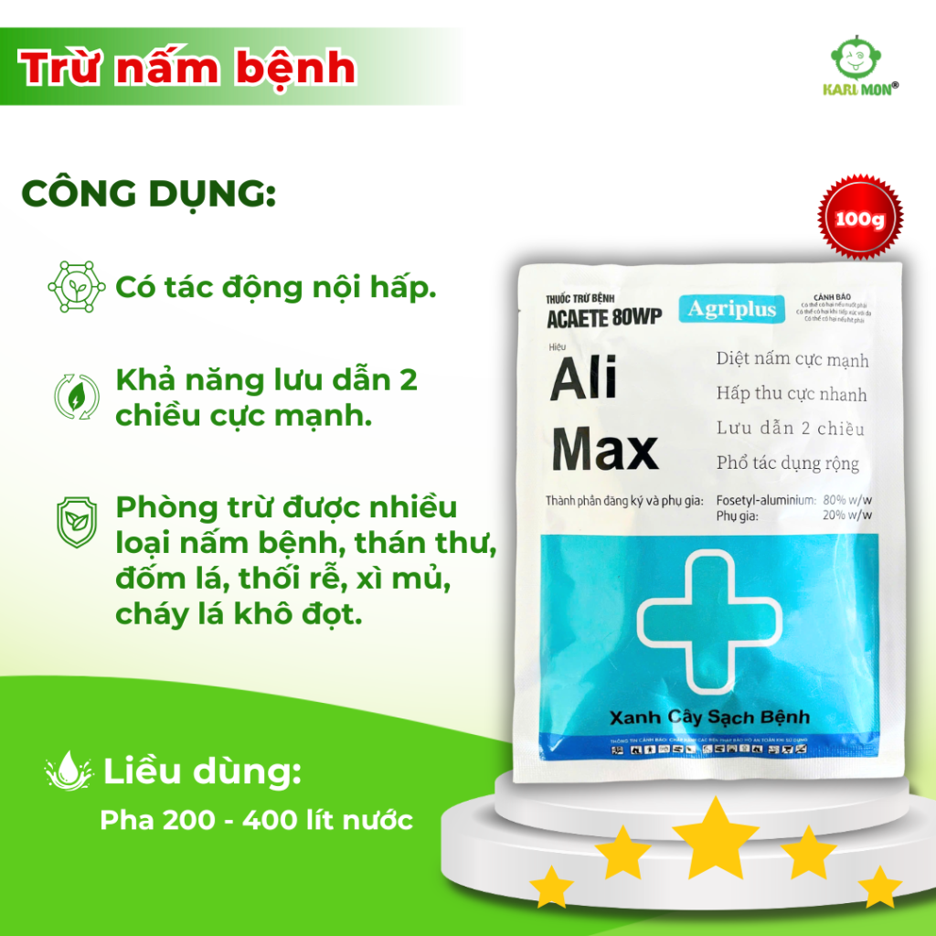 Thuốc nấm ALI MAX lưu dẫn 2 chiều cực mạnh - Karimon